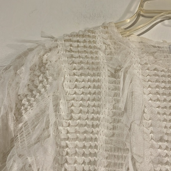 Zara cream color multi pattern top - Picture 2 of 13